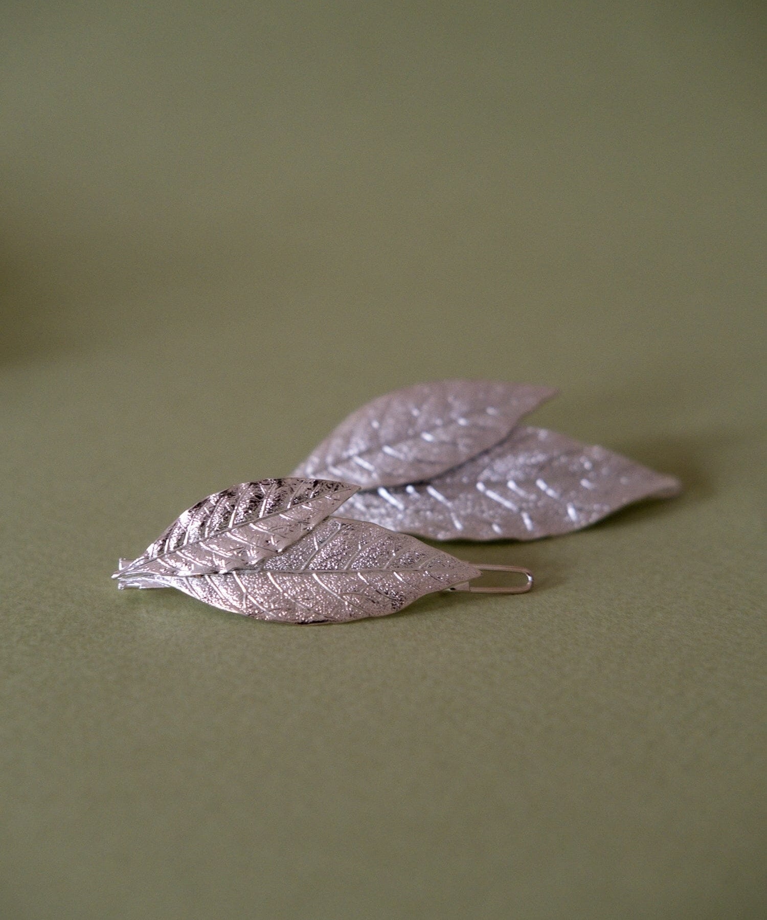 Barrette Thalie Argent Feuilles Accessoires Monsieur Simone