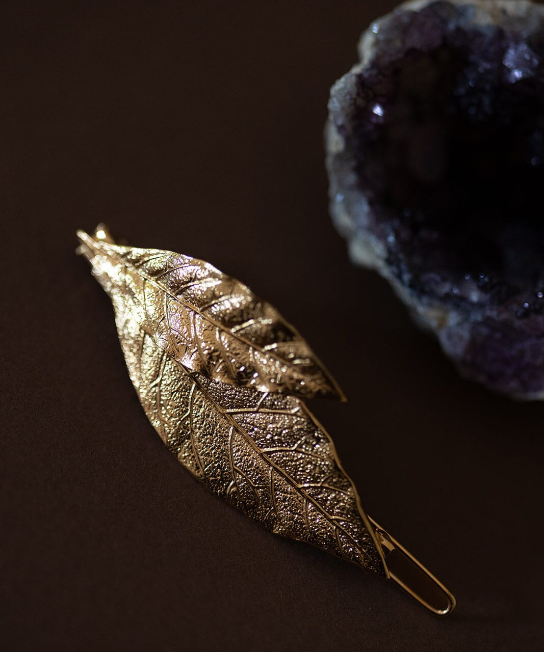 Barrette Thalie Or Feuilles Accessoires Monsieur Simone