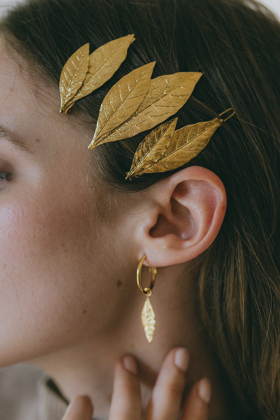 Barrette Thalie Or Feuilles Accessoires Monsieur Simone