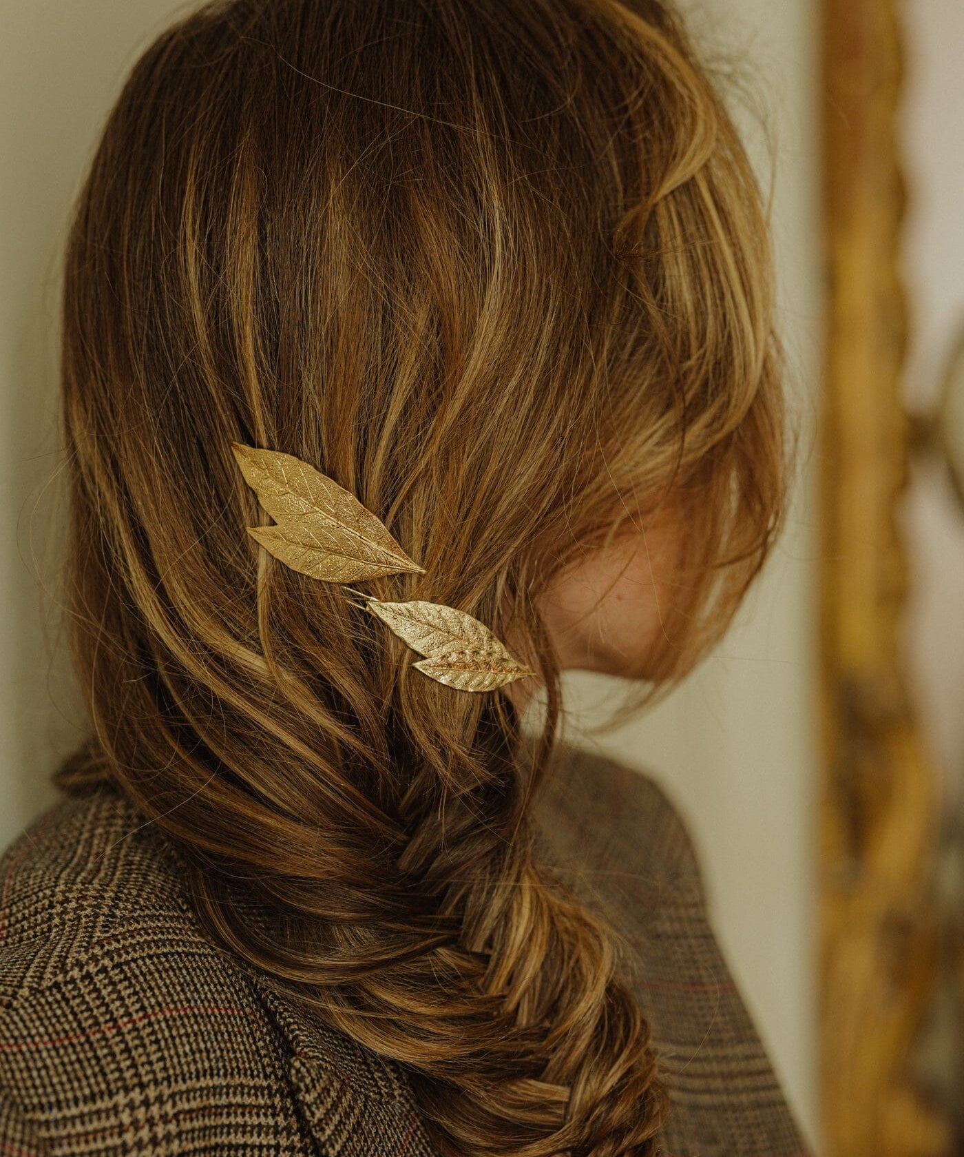 Barrette Thalie Or Feuilles Accessoires Monsieur Simone