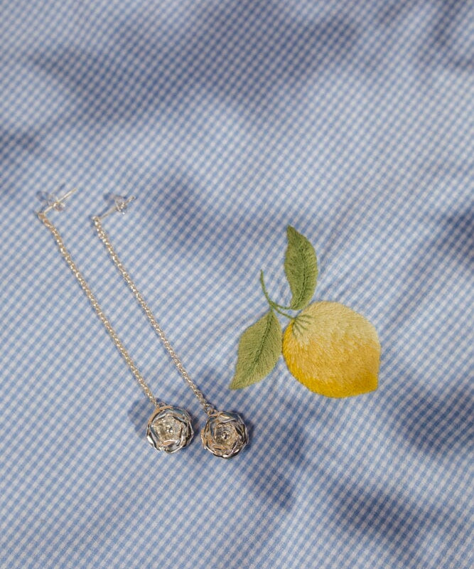 Boucles d'Oreilles Pendantes Aglaé Argent Fleurs Boucles d'Oreilles Monsieur Simone