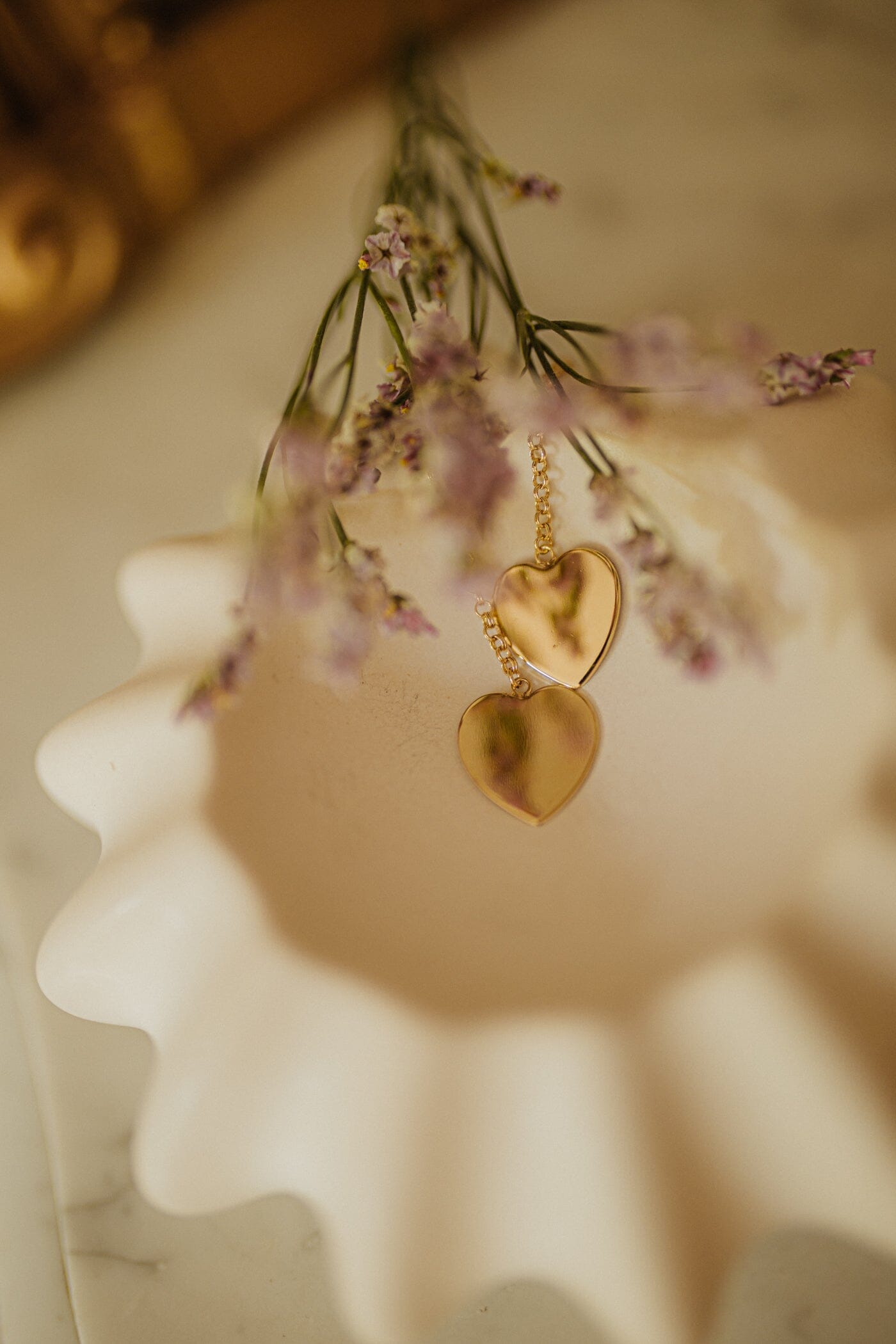 Boucles d'Oreilles Pendantes Aphrodite Or Coeur Boucles d'Oreilles Monsieur Simone
