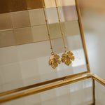 Boucles d'Oreilles Pendantes Héra Or Feuilles Boucles d'Oreilles Monsieur Simone