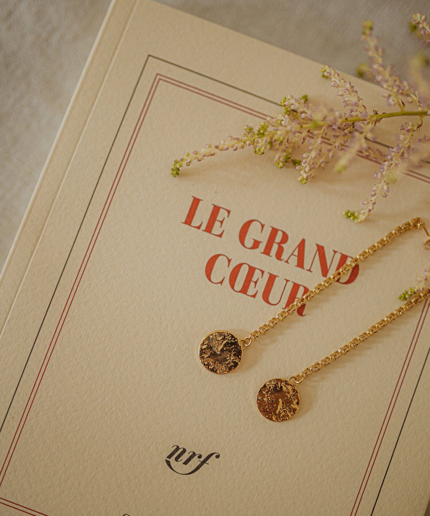Boucles d'Oreilles Pendantes Hestia Or Ronds Martelés Boucles d'Oreilles Monsieur Simone