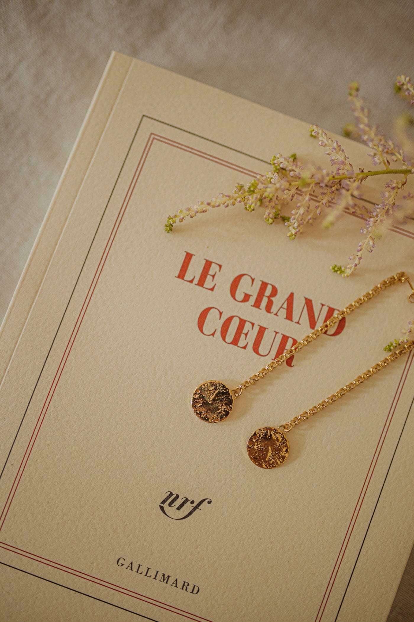 Boucles d'Oreilles Pendantes Hestia Or Ronds Martelés Boucles d'Oreilles Monsieur Simone
