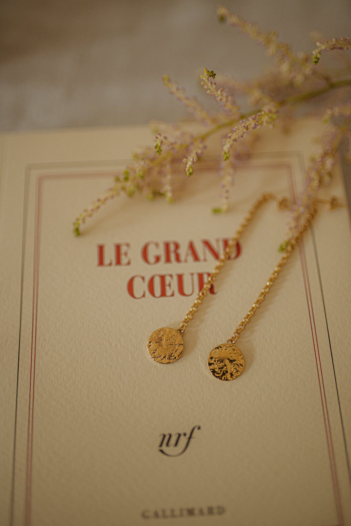 Boucles d'Oreilles Pendantes Hestia Or Ronds Martelés Boucles d'Oreilles Monsieur Simone