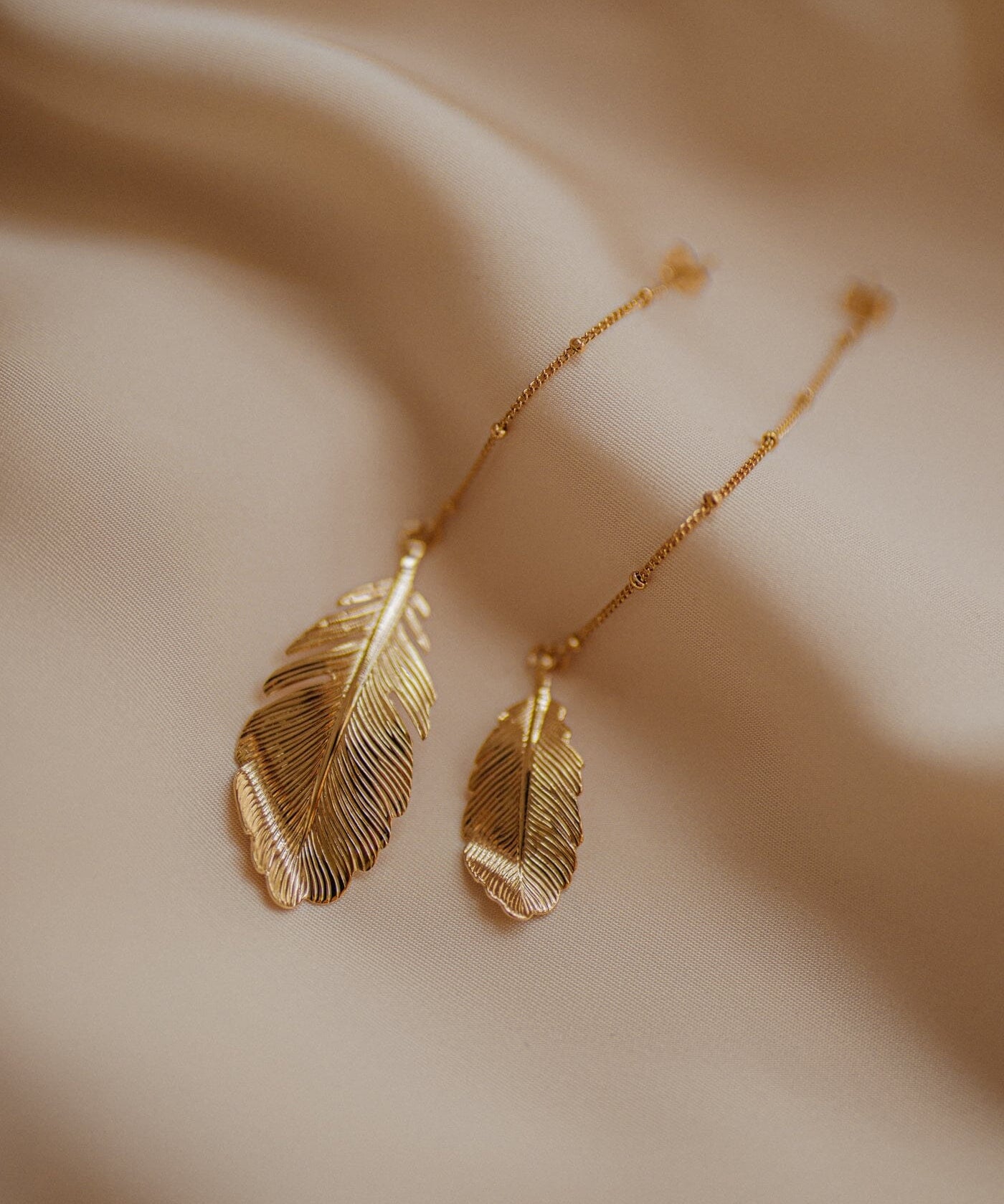 Boucles d'Oreilles Pendantes Zéphyr Or Feuilles Boucles d'Oreilles Monsieur Simone