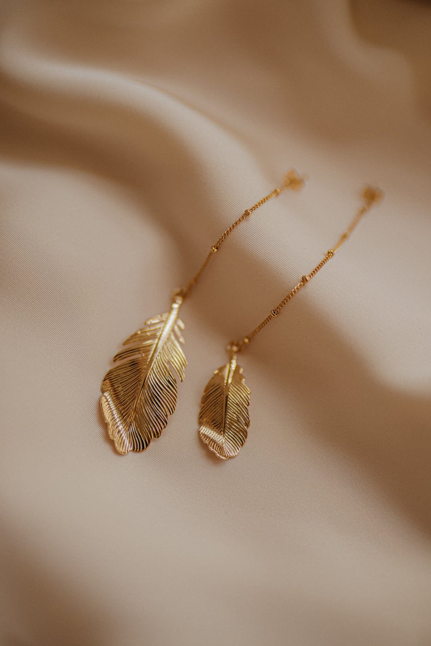 Boucles d'Oreilles Pendantes Zéphyr Or Feuilles Boucles d'Oreilles Monsieur Simone