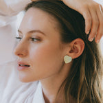 Boucles d'Oreilles Puces Aphrodite Argent Coeur Boucles d'Oreilles Monsieur Simone