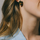 Boucles d'Oreilles Puces Aphrodite Argent Coeur Boucles d'Oreilles Monsieur Simone