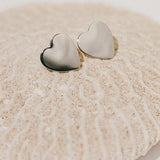 Boucles d'Oreilles Puces Aphrodite Argent Coeur Boucles d'Oreilles Monsieur Simone