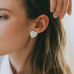 Boucles d'Oreilles Puces Aphrodite Argent Coeur Boucles d'Oreilles Monsieur Simone