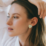 Boucles d'Oreilles Puces Aphrodite Or Coeur Boucles d'Oreilles Monsieur Simone