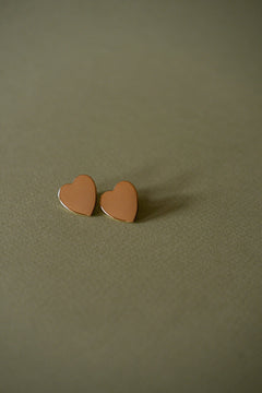 Boucles d'Oreilles Puces Aphrodite Or Coeur Boucles d'Oreilles Monsieur Simone