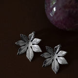 Boucles d'Oreilles Puces Chloris Argent Fleurs Boucles d'Oreilles Monsieur Simone