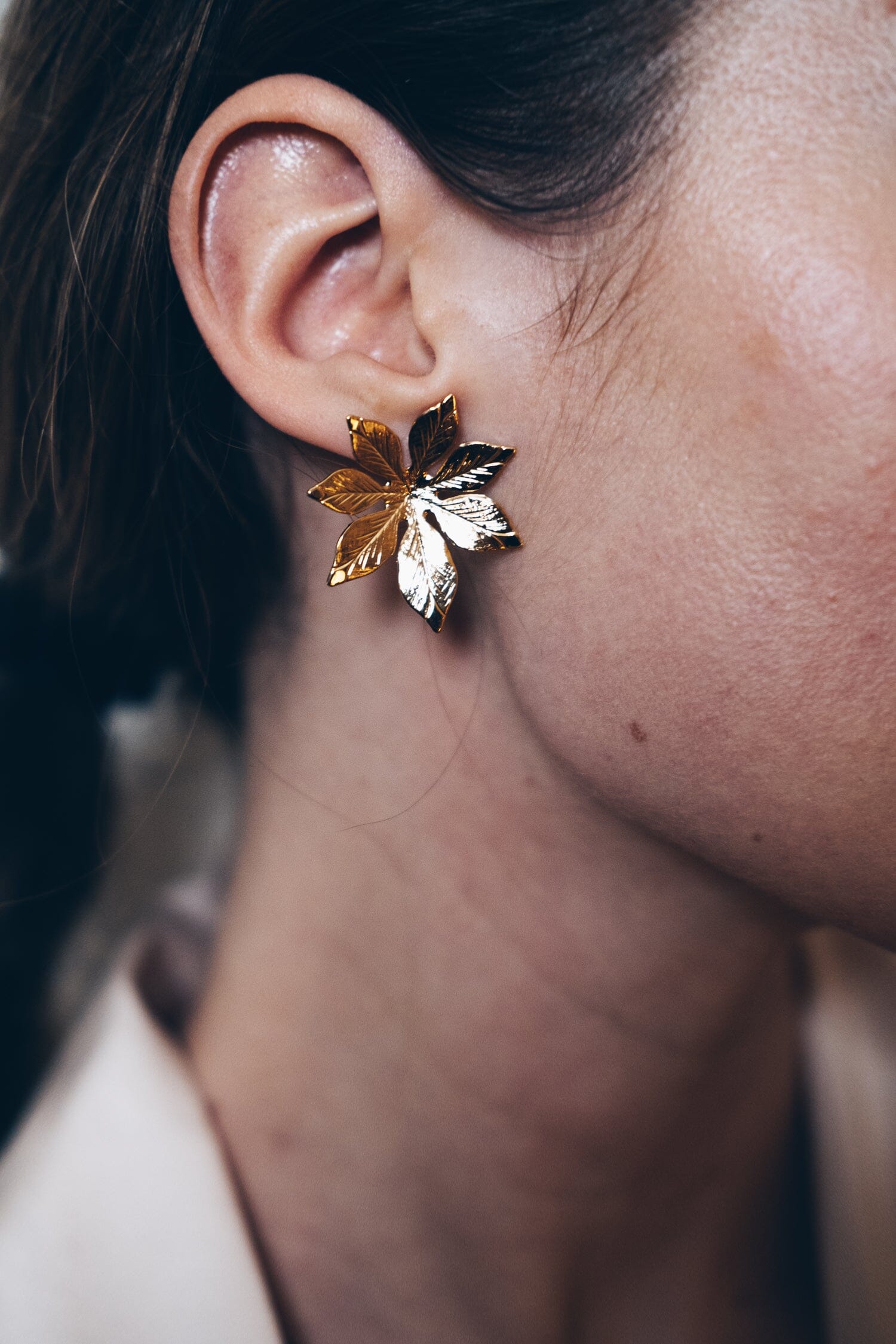 Boucles d'Oreilles Puces Chloris Argent Fleurs Boucles d'Oreilles Monsieur Simone