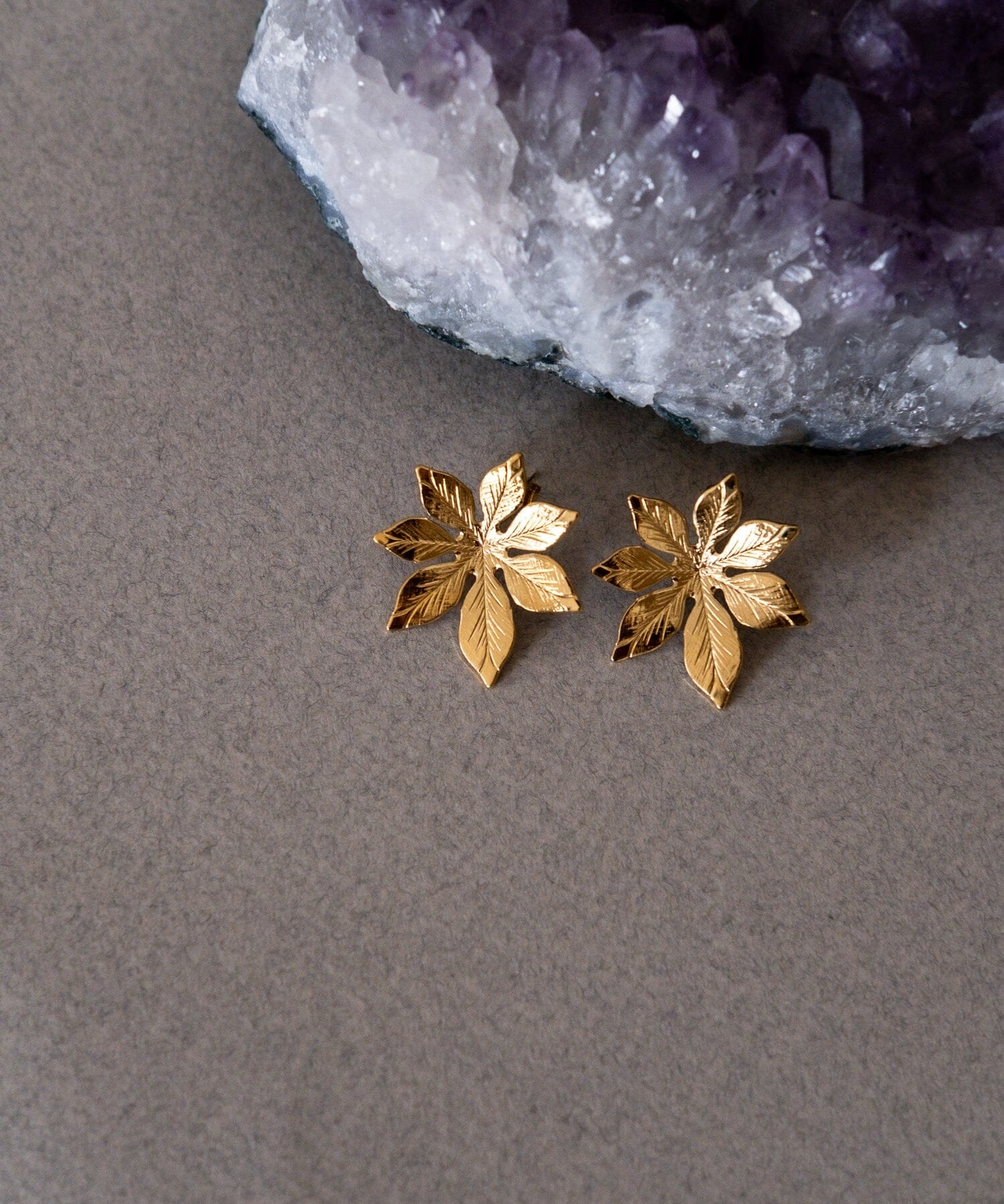 Boucles d'Oreilles Puces Chloris Or Fleurs Boucles d'Oreilles Monsieur Simone