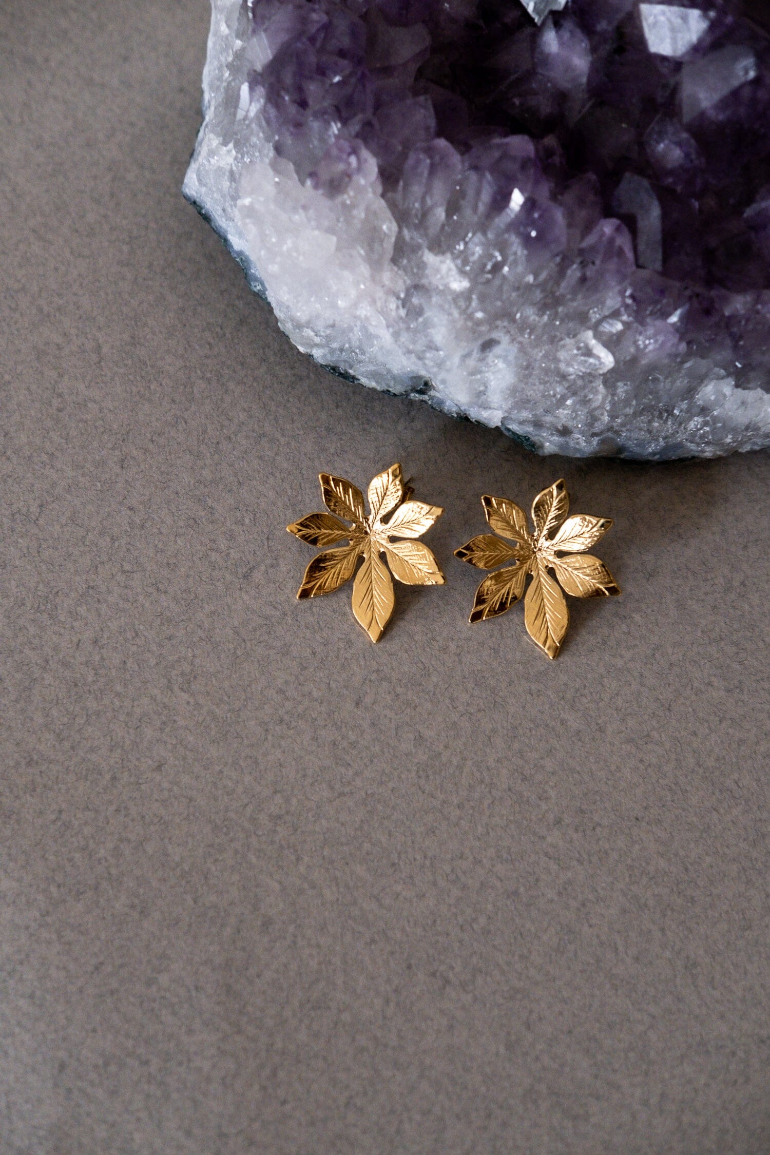 Boucles d'Oreilles Puces Chloris Or Fleurs Boucles d'Oreilles Monsieur Simone