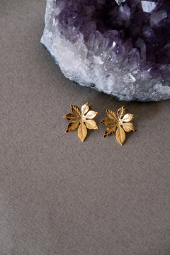 Boucles d'Oreilles Puces Chloris Or Fleurs Boucles d'Oreilles Monsieur Simone