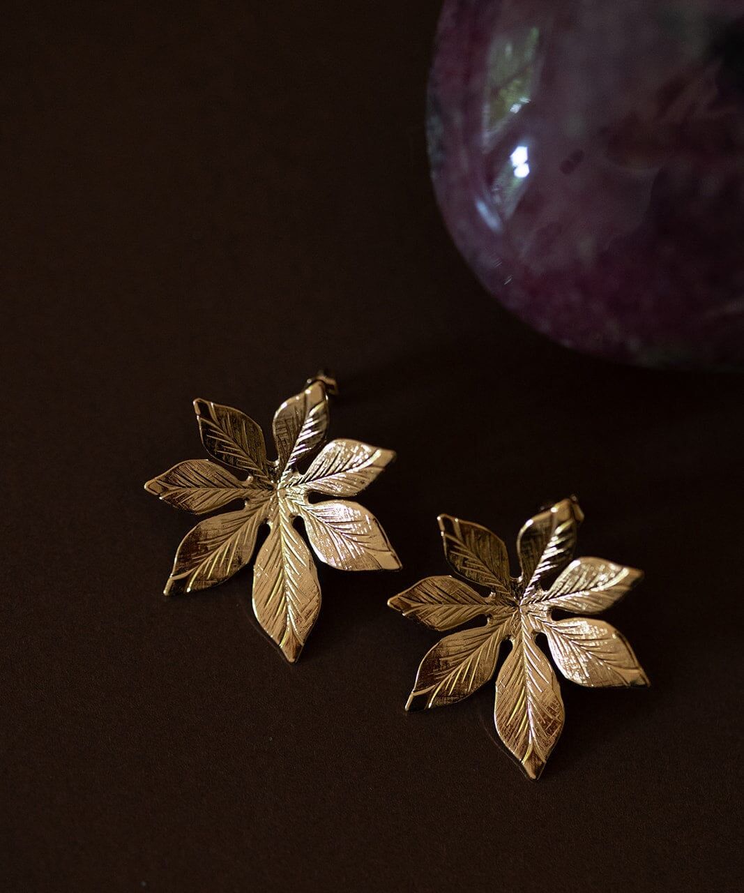 Boucles d'Oreilles Puces Chloris Or Fleurs Boucles d'Oreilles Monsieur Simone