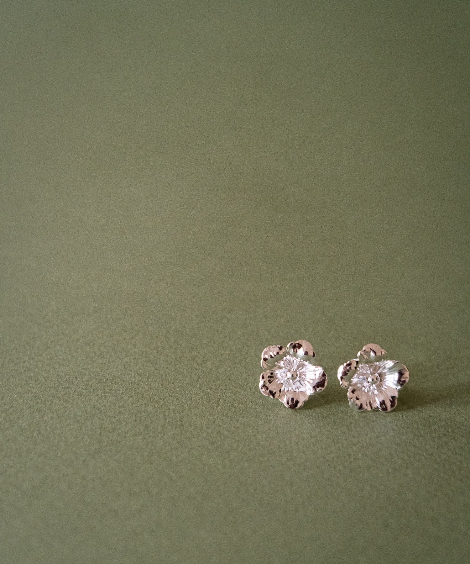Boucles d'Oreilles Puces Gaïa Argent Fleurs Boucles d'Oreilles Monsieur Simone