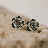 Boucles d'Oreilles Puces Gaïa Argent Fleurs Boucles d'Oreilles Monsieur Simone
