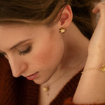 Boucles d'Oreilles Puces Gaïa Argent Fleurs Boucles d'Oreilles Monsieur Simone