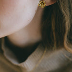 Boucles d'Oreilles Puces Gaïa Argent Fleurs Boucles d'Oreilles Monsieur Simone