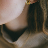 Boucles d'Oreilles Puces Gaïa Or Fleurs Boucles d'Oreilles Monsieur Simone