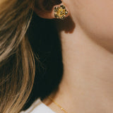 Boucles d'Oreilles Puces Gaïa Or Fleurs Boucles d'Oreilles Monsieur Simone