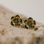 Boucles d'Oreilles Puces Gaïa Or Fleurs Boucles d'Oreilles Monsieur Simone