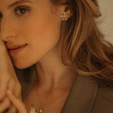 Boucles d'Oreilles Puces Gaïa Or Fleurs Boucles d'Oreilles Monsieur Simone