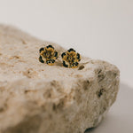 Boucles d'Oreilles Puces Gaïa Or Fleurs Boucles d'Oreilles Monsieur Simone