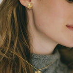 Boucles d'Oreilles Puces Héra Argent Feuilles Boucles d'Oreilles Monsieur Simone