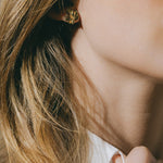 Boucles d'Oreilles Puces Héra Argent Feuilles Boucles d'Oreilles Monsieur Simone