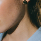 Boucles d'Oreilles Puces Hestia Argent Ronds Martelés Boucles d'Oreilles Monsieur Simone