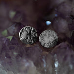 Boucles d'Oreilles Puces Hestia Argent Ronds Martelés Boucles d'Oreilles Monsieur Simone
