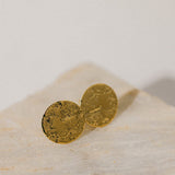 Boucles d'Oreilles Puces Hestia Or Ronds Martelés Boucles d'Oreilles Monsieur Simone