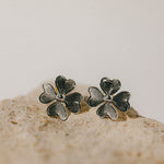 Boucles d'Oreilles Puces Léon Argent Trèfles Boucles d'oreilles Monsieur Simone