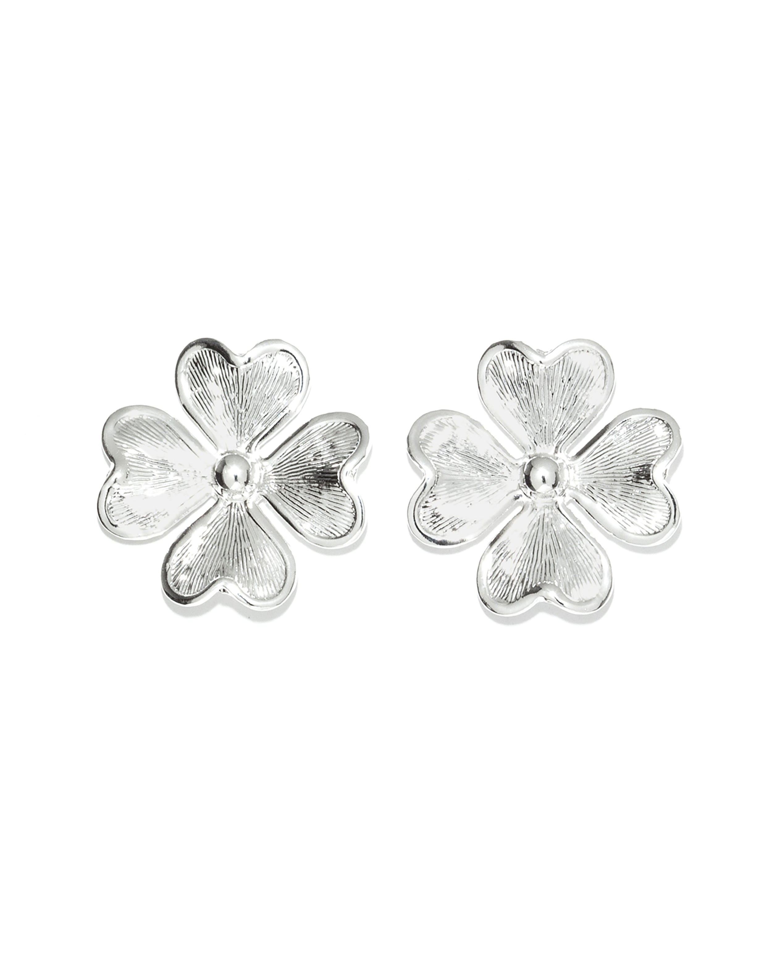 Boucles d'Oreilles Puces Léon Argent Trèfles Boucles d'oreilles Monsieur Simone