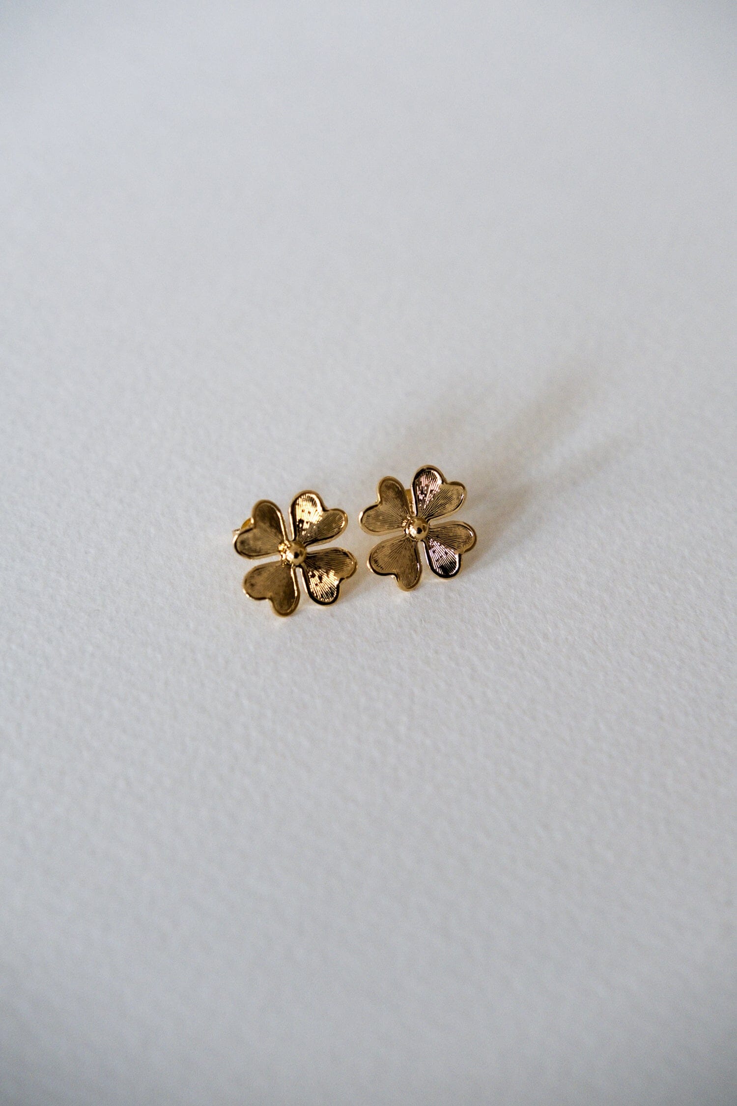 Boucles d'Oreilles Puces Léon Or Trèfles Boucles d'oreilles Monsieur Simone