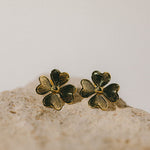 Boucles d'Oreilles Puces Léon Or Trèfles Boucles d'oreilles Monsieur Simone