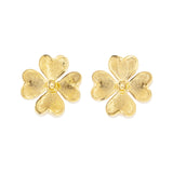 Boucles d'Oreilles Puces Léon Or Trèfles Boucles d'oreilles Monsieur Simone