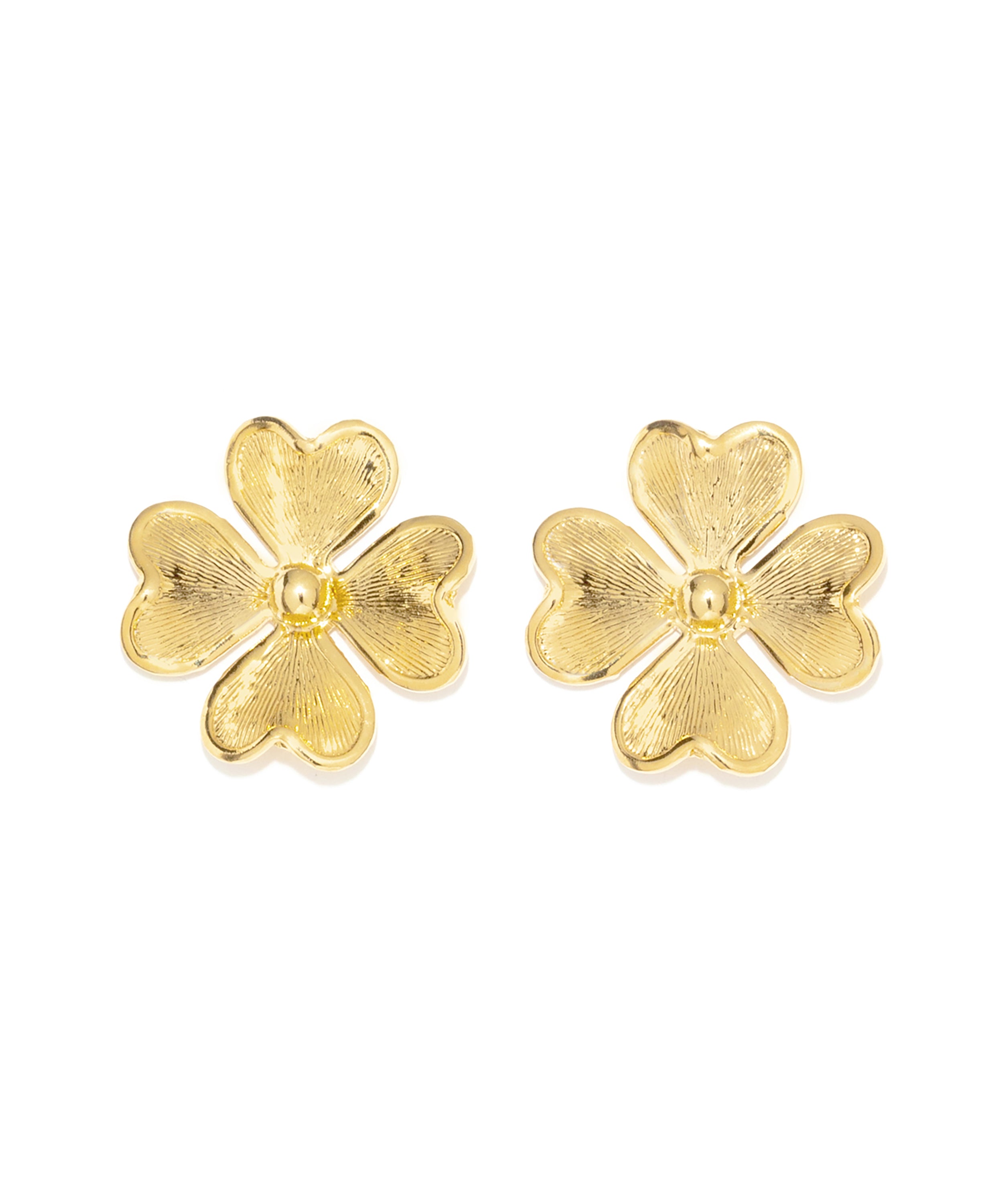 Boucles d'Oreilles Puces Léon Or Trèfles Boucles d'oreilles Monsieur Simone