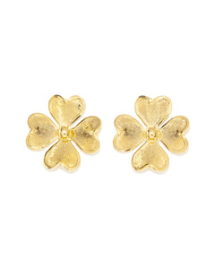 Boucles d'Oreilles Puces Léon Or Trèfles Boucles d'oreilles Monsieur Simone