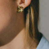 Boucles d'Oreilles Puces Léon Or Trèfles Boucles d'oreilles Monsieur Simone