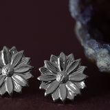 Boucles d'Oreilles Puces Maïa Argent Fleurs Boucles d'Oreilles Monsieur Simone