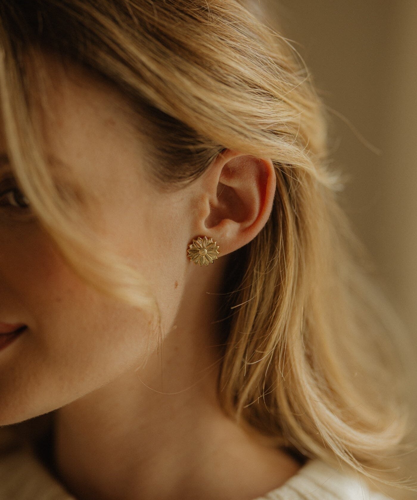 Boucles d'Oreilles Puces Maïa Argent Fleurs Boucles d'Oreilles Monsieur Simone