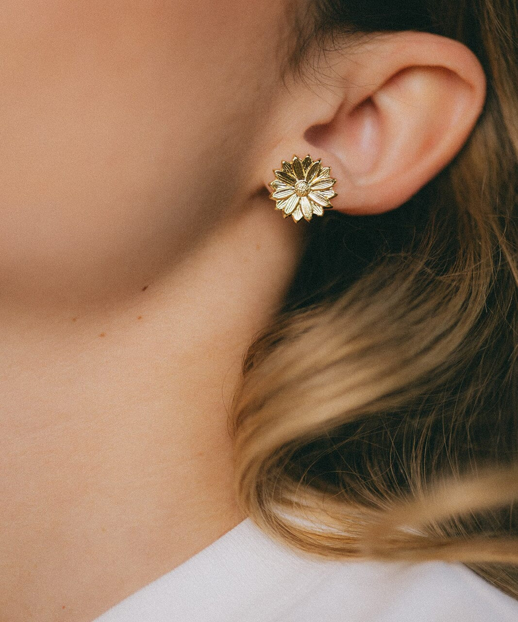 Boucles d'Oreilles Puces Maïa Argent Fleurs Boucles d'Oreilles Monsieur Simone