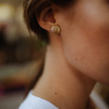 Boucles d'Oreilles Puces Maïa Argent Fleurs Boucles d'Oreilles Monsieur Simone